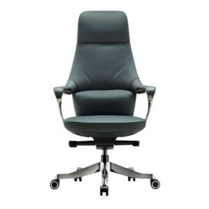 New Product Office Chairs Luxury Ergonomic Executive Genuine Leather Aluminum Modern Leather Office Chair