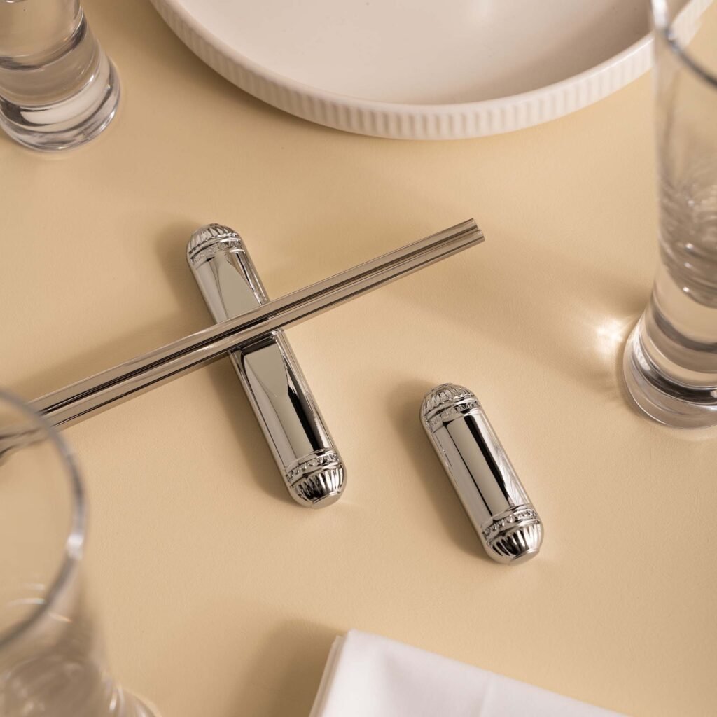 101 10 1 Steel Flatware Rest for Elegant Dining - Luxury Mirror Polished Stainless Steel Chopstick Holder by Apexerahomelife.