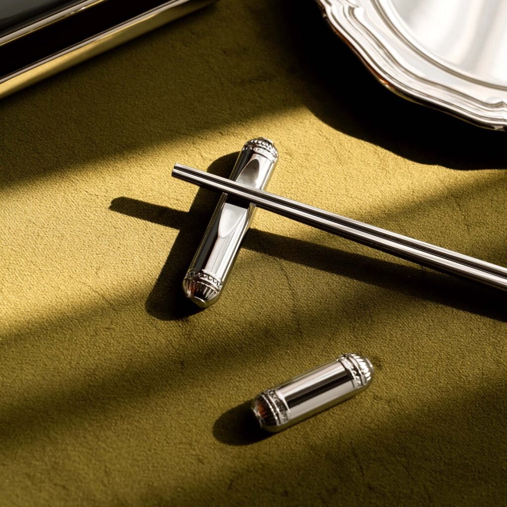 101 11 1 Steel Flatware Rest for Elegant Dining - Luxury Mirror Polished Stainless Steel Chopstick Holder by Apexerahomelife.