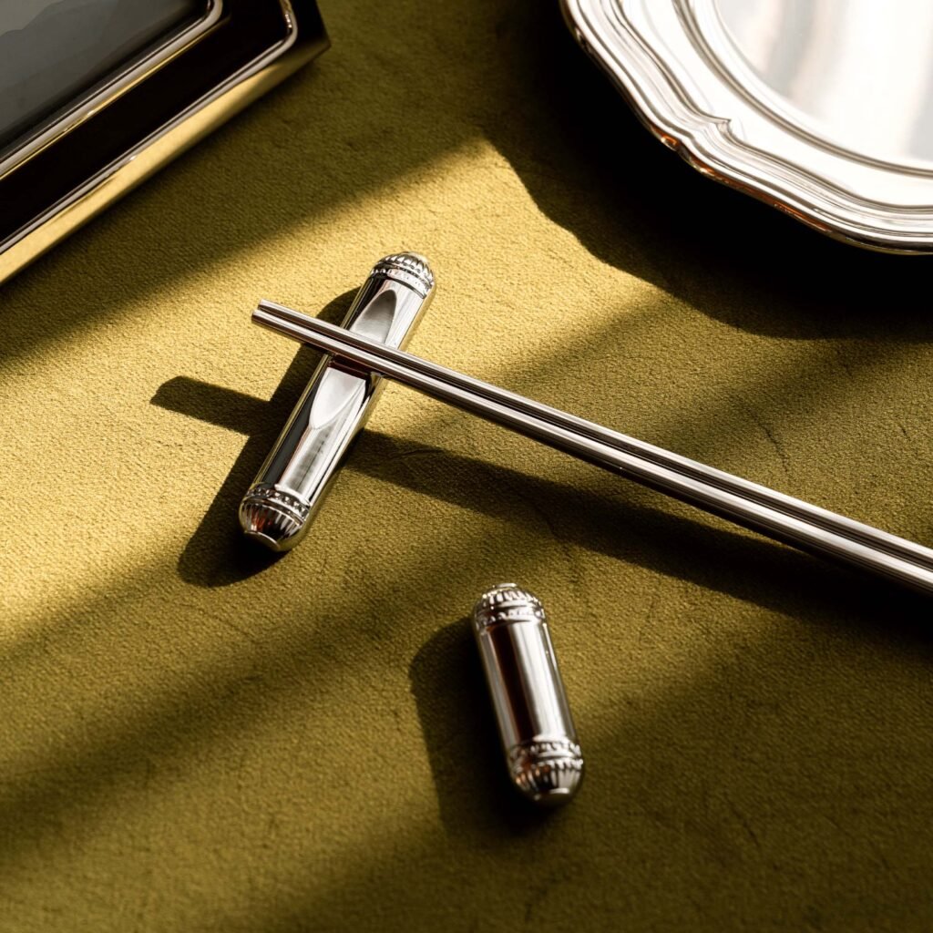 101 12 1 Steel Flatware Rest for Elegant Dining - Luxury Mirror Polished Stainless Steel Chopstick Holder by Apexerahomelife.