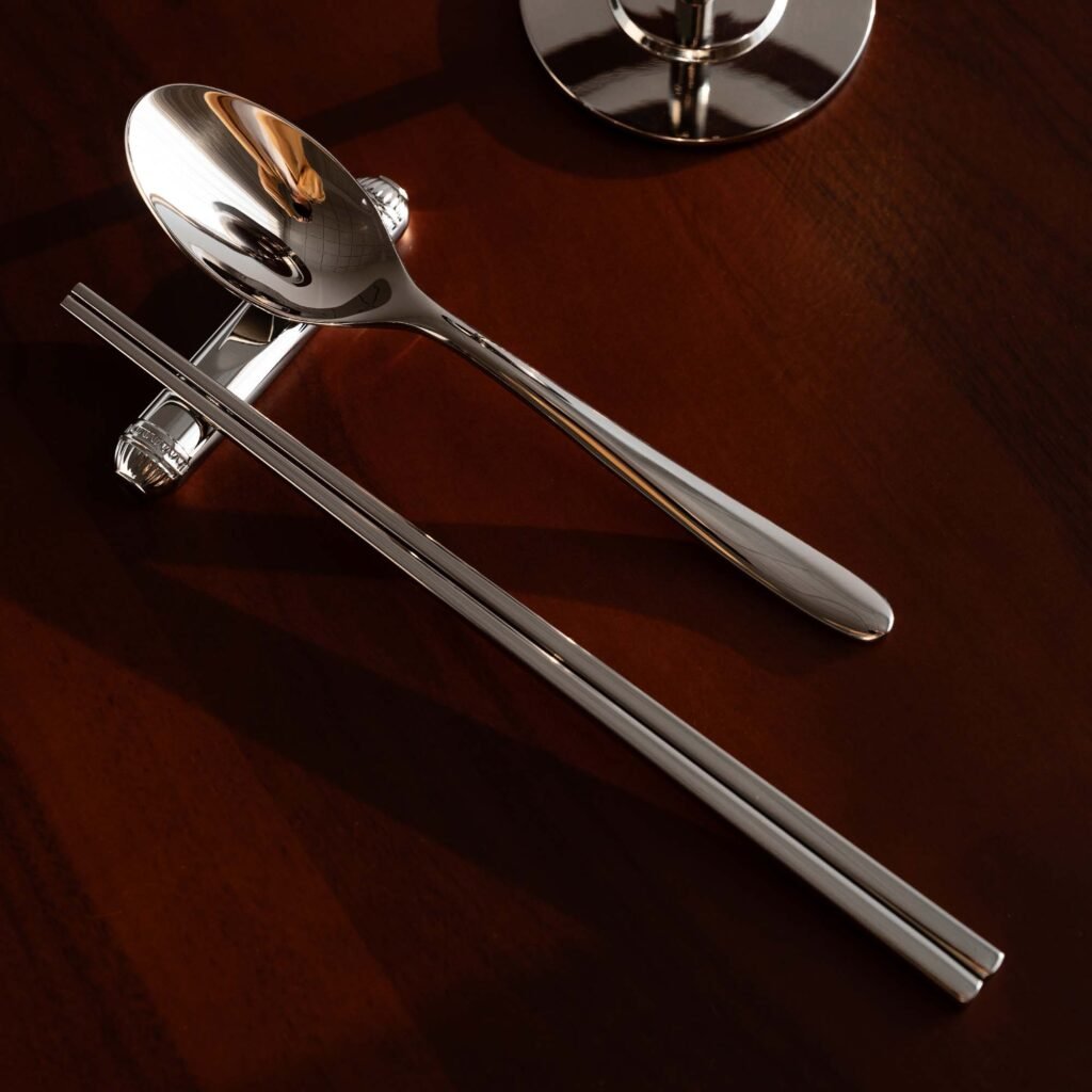 101 2 1 Steel Flatware Rest for Elegant Dining - Luxury Mirror Polished Stainless Steel Chopstick Holder by Apexerahomelife.