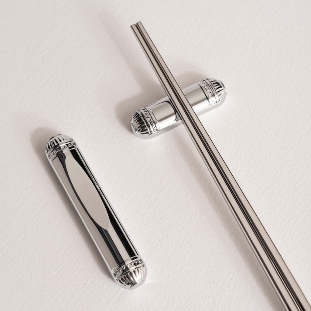 101 6 1 Steel Flatware Rest for Elegant Dining - Luxury Mirror Polished Stainless Steel Chopstick Holder by Apexerahomelife.