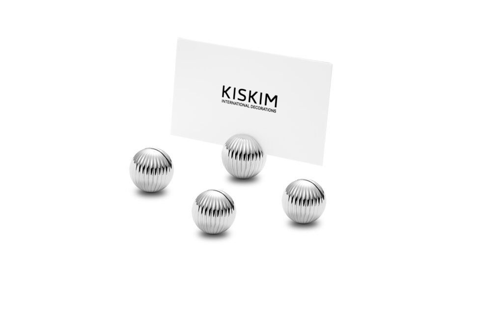 103 9 1 Steel Sphere Card Holder for Designer Desks - Luxury Mirror Polished Stainless Steel Desktop Sculpture by Apexerahomelife.