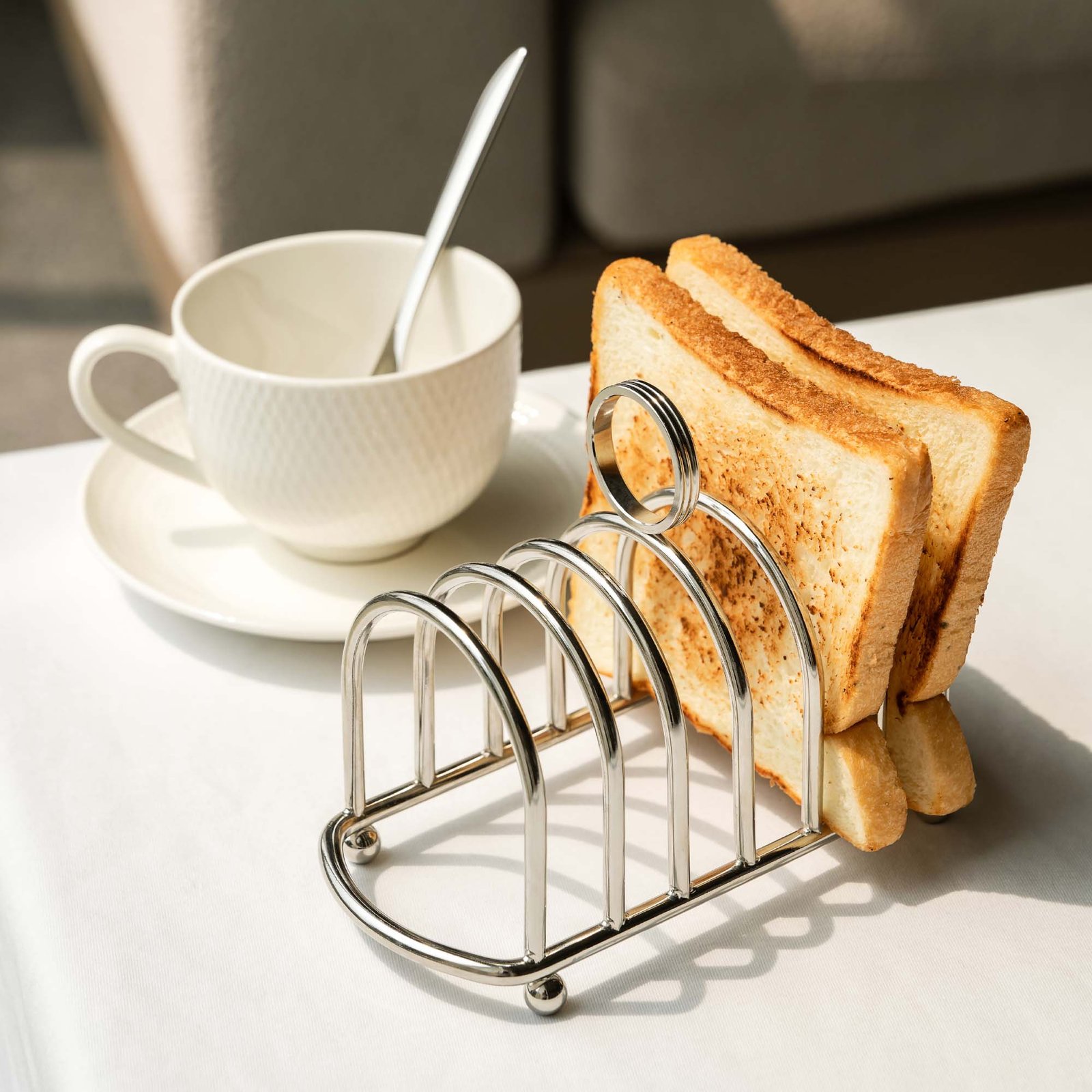 Nordic creative stainless steel dessert toast rack, light luxury afternoon tea creative home decoration item