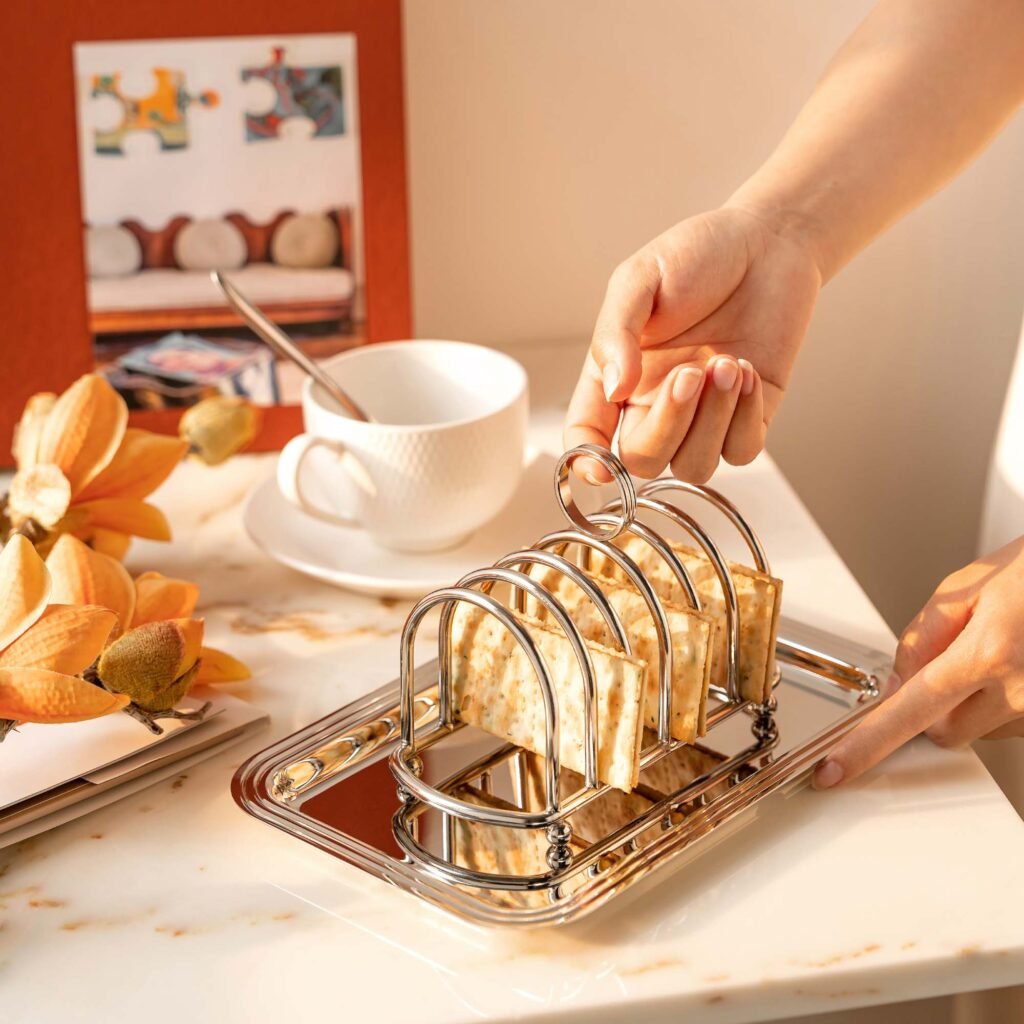 105 7 1 Steel Toast Rack for Crispy Breakfast - Luxury Mirror Polished Stainless Steel Bread Holder by Apexerahomelife.