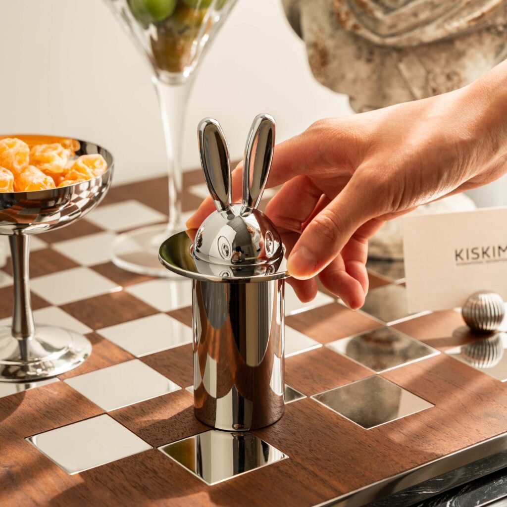 111 2 1 Steel Cat Toothpick Holder - Luxury Mirror Polished Stainless Steel Kitten Decor by Apexerahomelife.