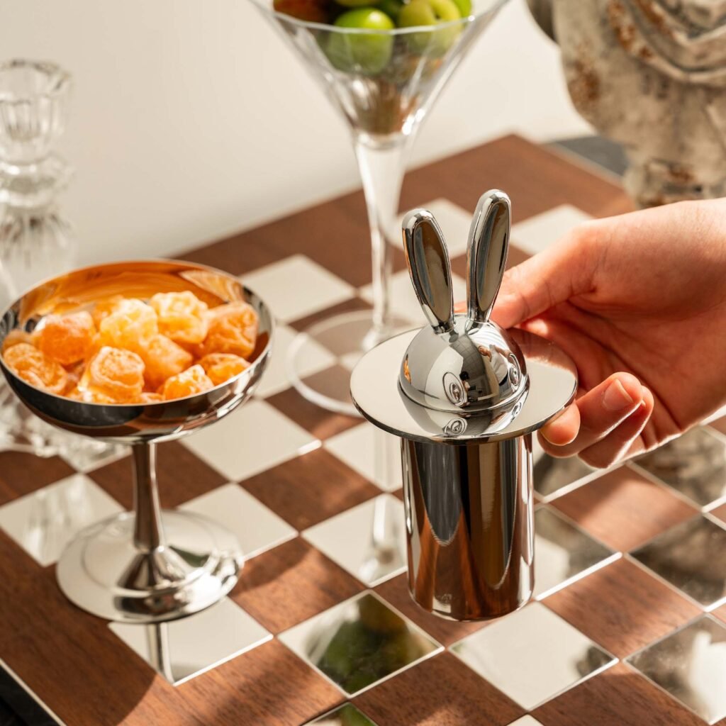 111 5 1 Steel Rose Toothpick Holder - Luxury Mirror Polished Stainless Steel Floral Sculpture by Apexerahomelife.