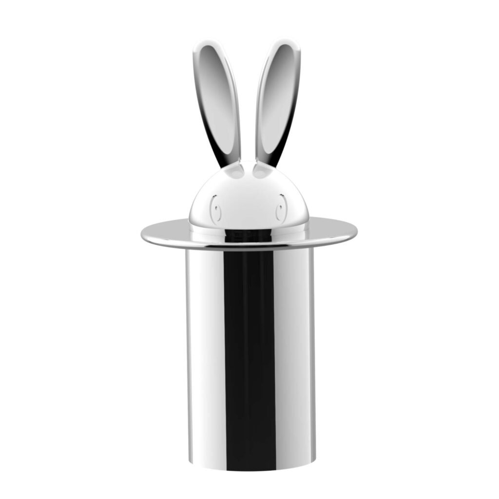 111 9 1 Steel Rabbit Toothpick Holder - Luxury Mirror Polished Stainless Steel Bunny Table Decor by Apexerahomelife.