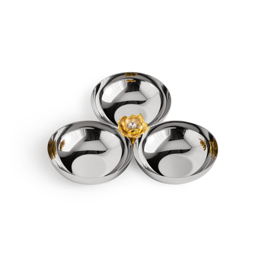 112 6 1 Steel Snack Bowl for Luxury Entertaining - Premium Mirror Polished Stainless Steel Appetizer Dish by Apexerahomelife.