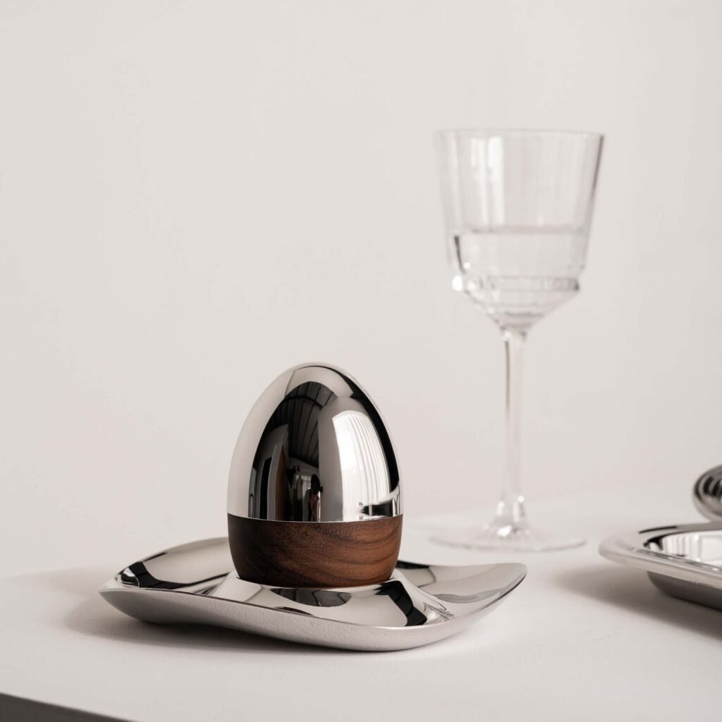 114 7 1 Steel Egg Holder for Gourmet Breakfast - Luxury Mirror Polished Stainless Steel Egg Cup by Apexerahomelife.