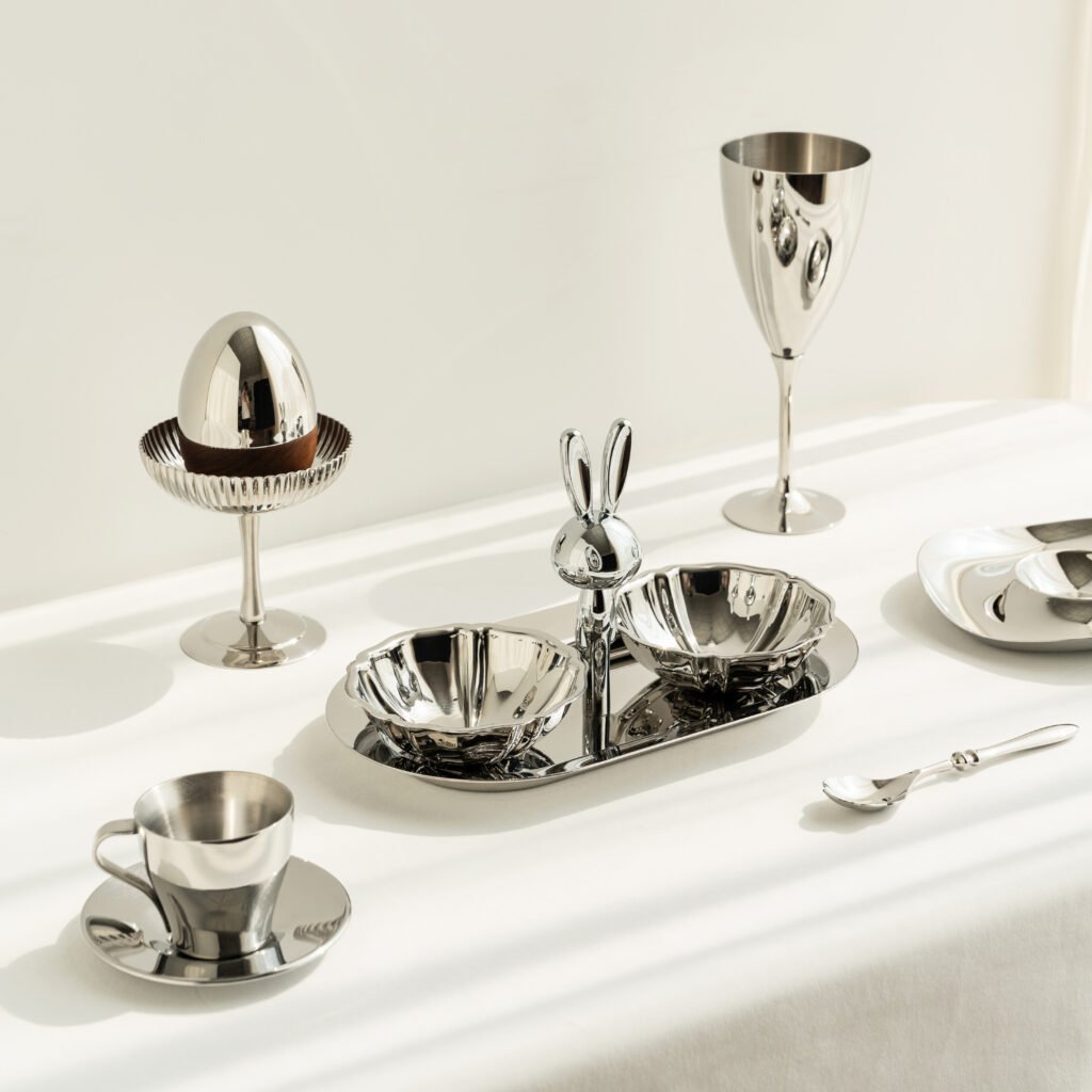 118 1 1 Steel Rabbit Bowl for Whimsical Decor - Luxury Mirror Polished Stainless Steel Bunny Snack Dish by Apexerahomelife.