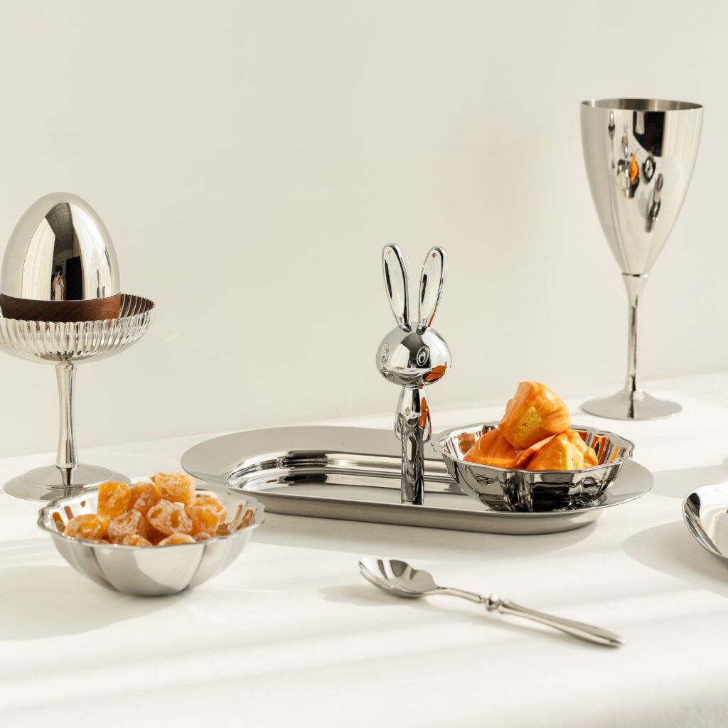 118 7 1 Steel Rabbit Bowl for Whimsical Decor - Luxury Mirror Polished Stainless Steel Bunny Snack Dish by Apexerahomelife.