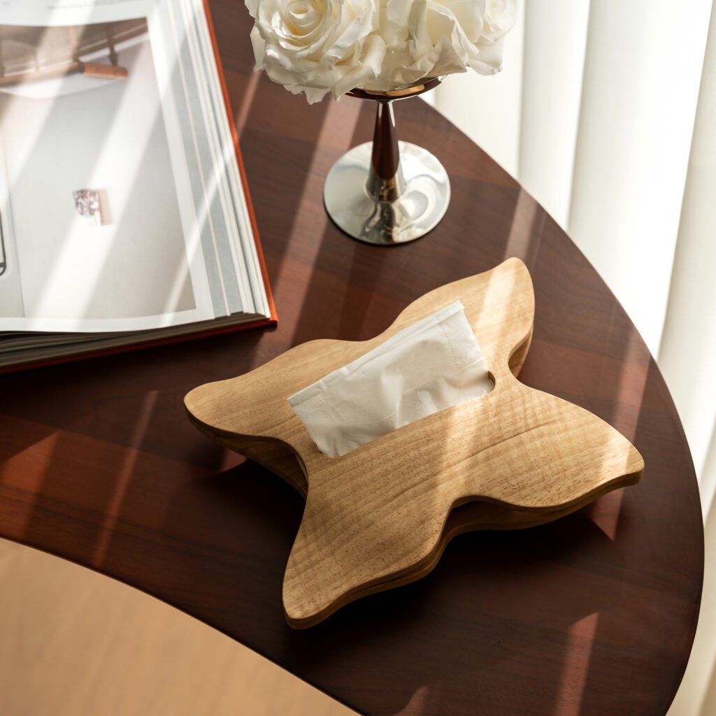 12 5 1 Apexerahomelife Sophisticated Dark Wood and Stainless Steel Tissue Box Cover Rectangle Holder