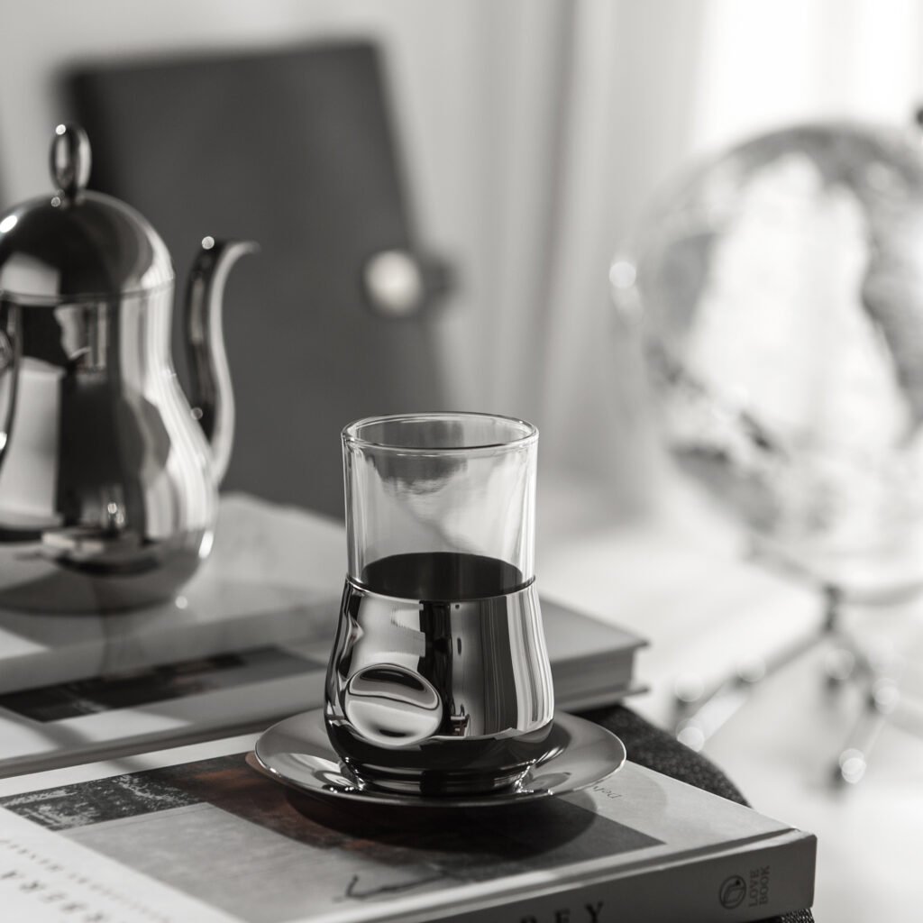 122 2 1 Steel Water Tumbler for Modern Office - Luxury Mirror Polished Stainless Steel Drinking Glass by Apexerahomelife.