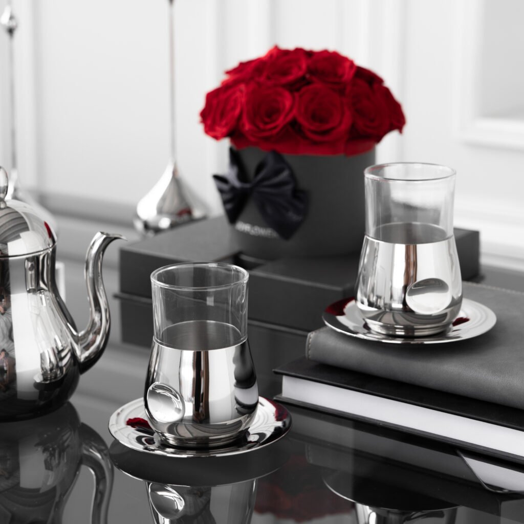 122 5 1 Steel Water Tumbler for Modern Office - Luxury Mirror Polished Stainless Steel Drinking Glass by Apexerahomelife.
