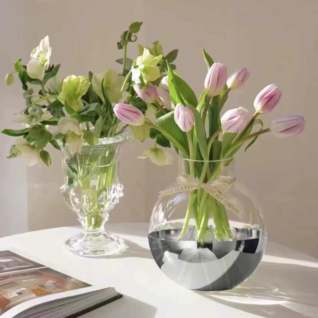 123 7 1 Steel Sphere Vase for Modern Decor - Luxury Mirror Polished Stainless Steel Round Floral Vessel by Apexerahomelife.