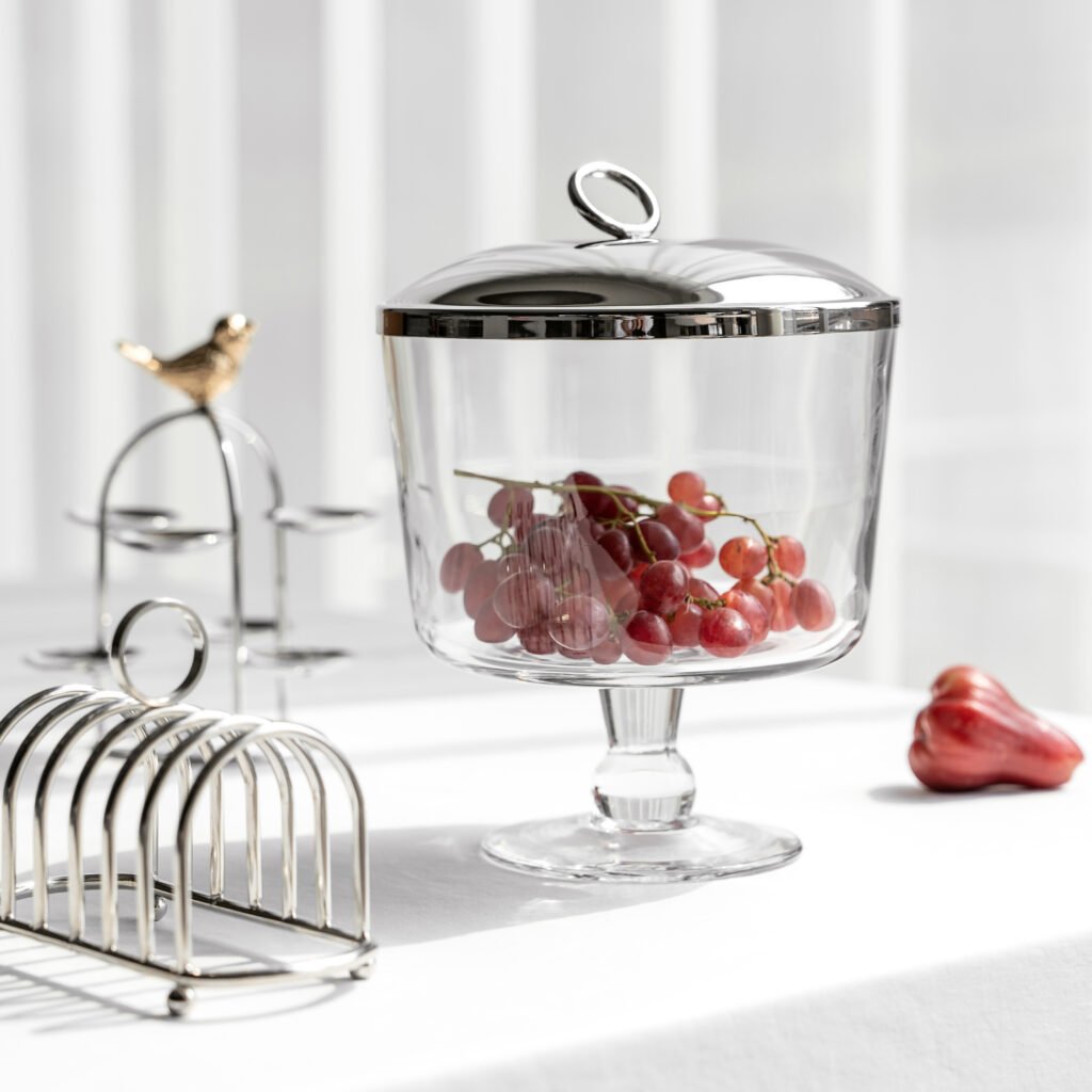 125 1 1 Glass Ice Bucket with Lid and Tongs - Luxury Clear Borosilicate Wine Chiller with Stainless Steel Accents by Apexerahomelife.
