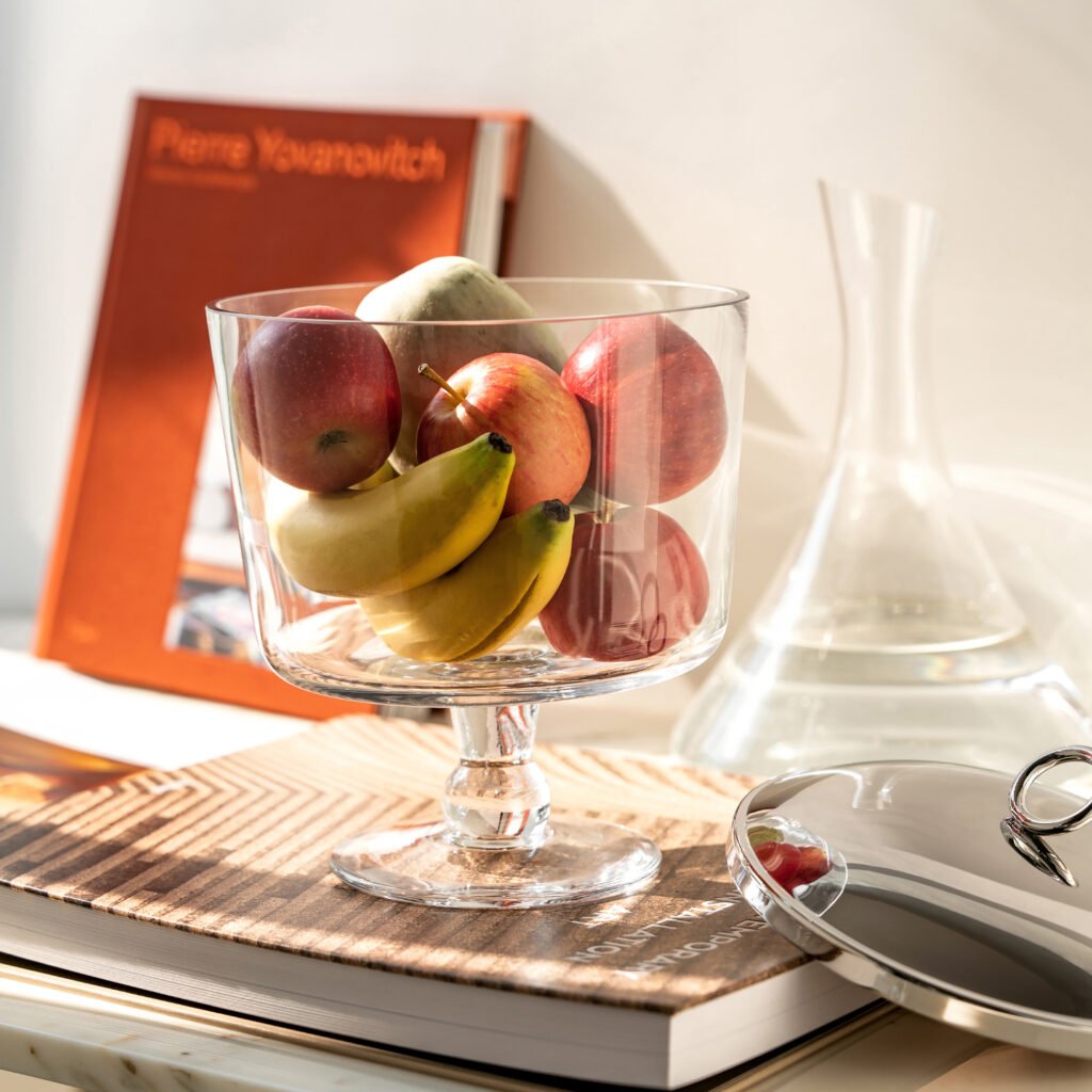 125 7 1 Glass Ice Bucket with Lid and Tongs - Luxury Clear Borosilicate Wine Chiller with Stainless Steel Accents by Apexerahomelife.