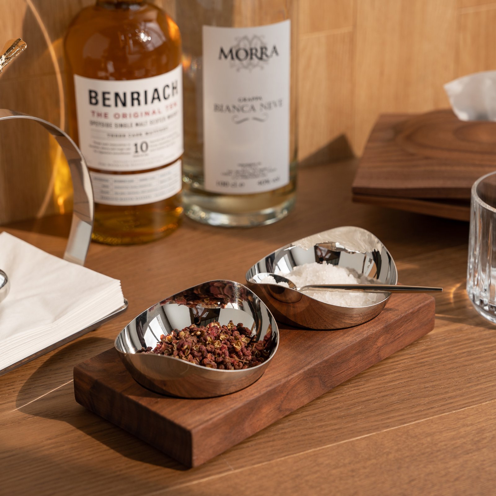 Creative luxury stainless steel wooden restaurant seasoning bowl and jar, home seasoning seasoning, nut snack storage bowl, Western dining table seasoning jar - Image 7