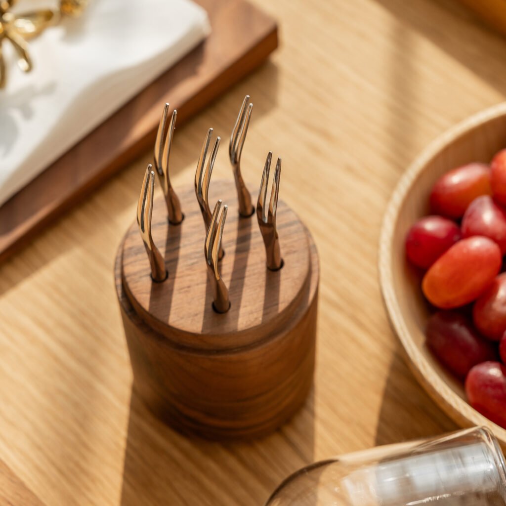 16 2 1 Steel Fruit Picks with Glass Lid - Premium Mirror Polished Stainless Steel Appetizer Set by Apexerahomelife.