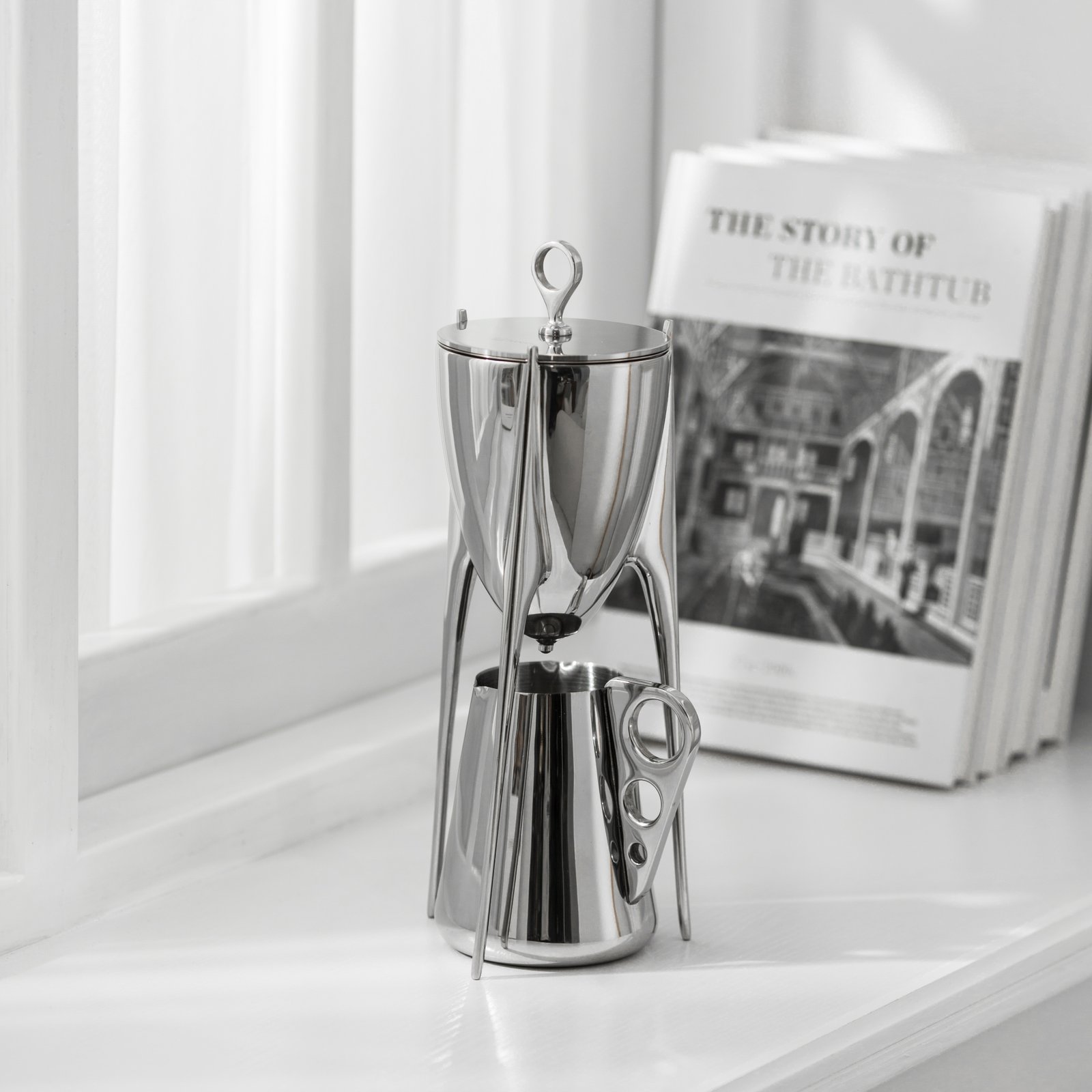 Creative and simple stainless steel European-style home living room filtering and brewing teapot, creative and light luxury single-person kung fu tea set. - Image 2