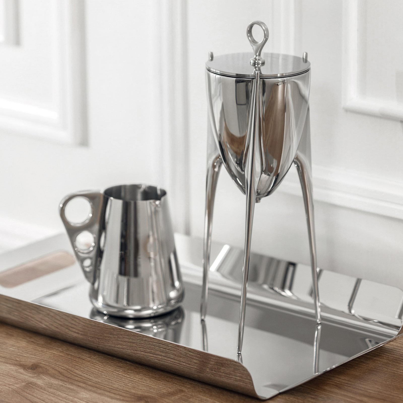 Creative and simple stainless steel European-style home living room filtering and brewing teapot, creative and light luxury single-person kung fu tea set. - Image 3