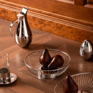 European style stainless steel fruit basket, home living room coffee table, fruit plate, light luxury drain basket, creative fruit plate, housewarming gift