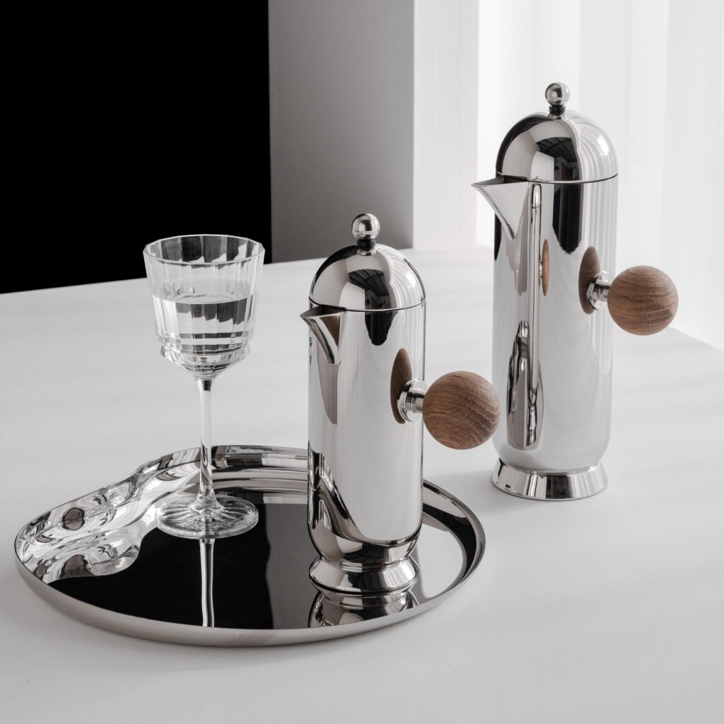 32 6 1 Steel Orb Pitcher for Avant-Garde Interiors - Premium Mirror Polished Stainless Steel Spherical Handle Server by Apexerahomelife.