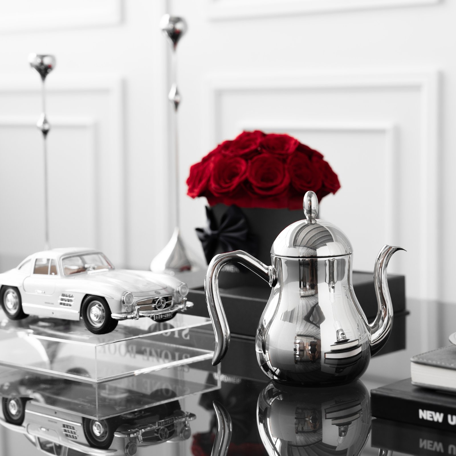 European-style creative stainless steel coffee pot, light luxury household cold water kettle, high-temperature resistant water cup and teapot set, home decoration items - Image 7