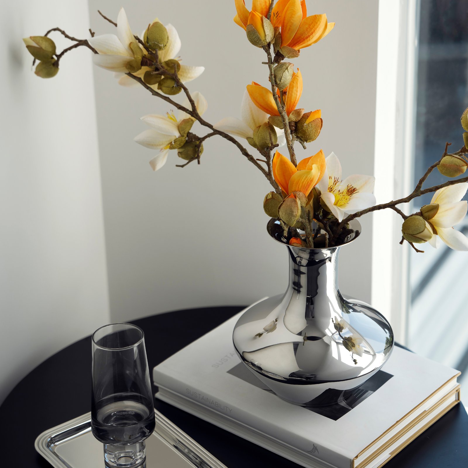 European-style stainless steel creative shaped vases, home living room dining table ornaments, flower arrangements, housewarming gifts - Image 5