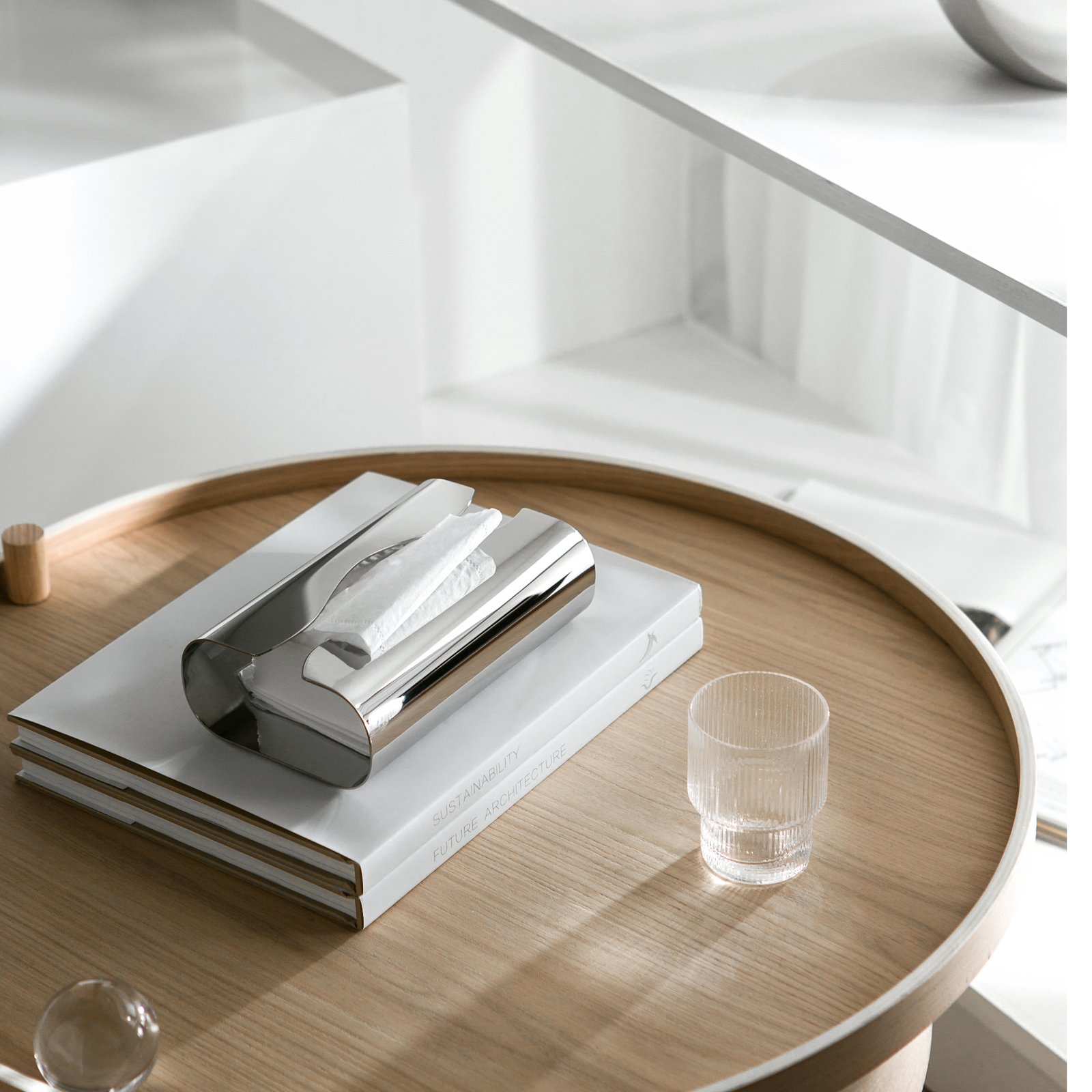 European-style stainless steel creative tissue box, living room coffee table, light luxury face towel storage box, hand drying paper box, tissue box - Image 5