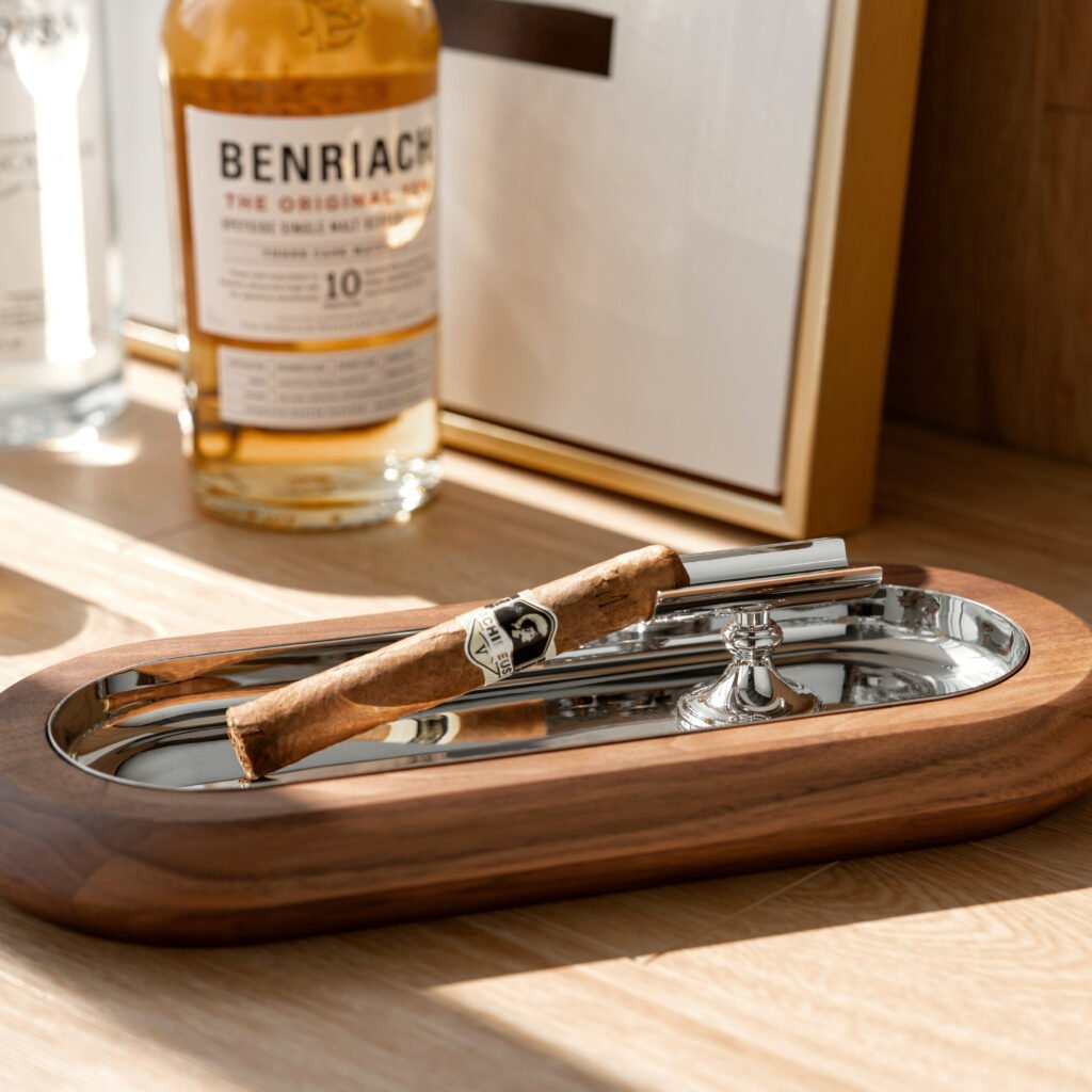 51 2 1 Steel Cigar Ashtray for Luxury Lounges - Premium Mirror Polished Stainless Steel Smoking Basin by Apexerahomelife.