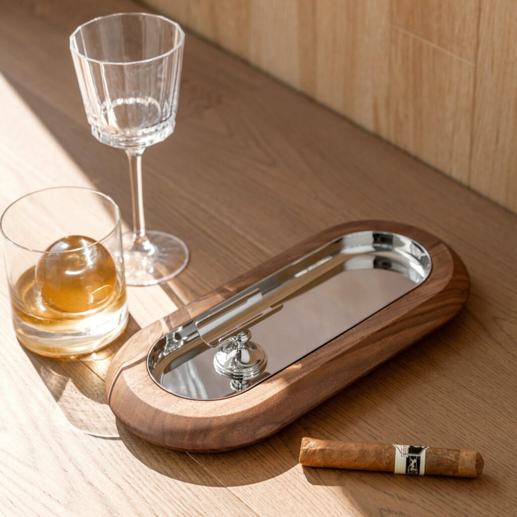 51 6 1 Steel Cigar Ashtray for Luxury Lounges - Premium Mirror Polished Stainless Steel Smoking Basin by Apexerahomelife.