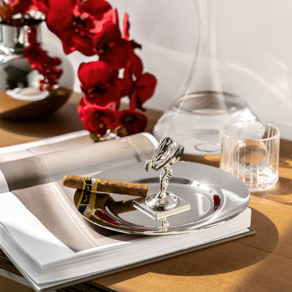 56 1 1 Steel Ultimate Cigar Dish for Rolls-Royce Interiors - Premium Mirror Polished Stainless Steel Smoking Server by Apexerahomelife.