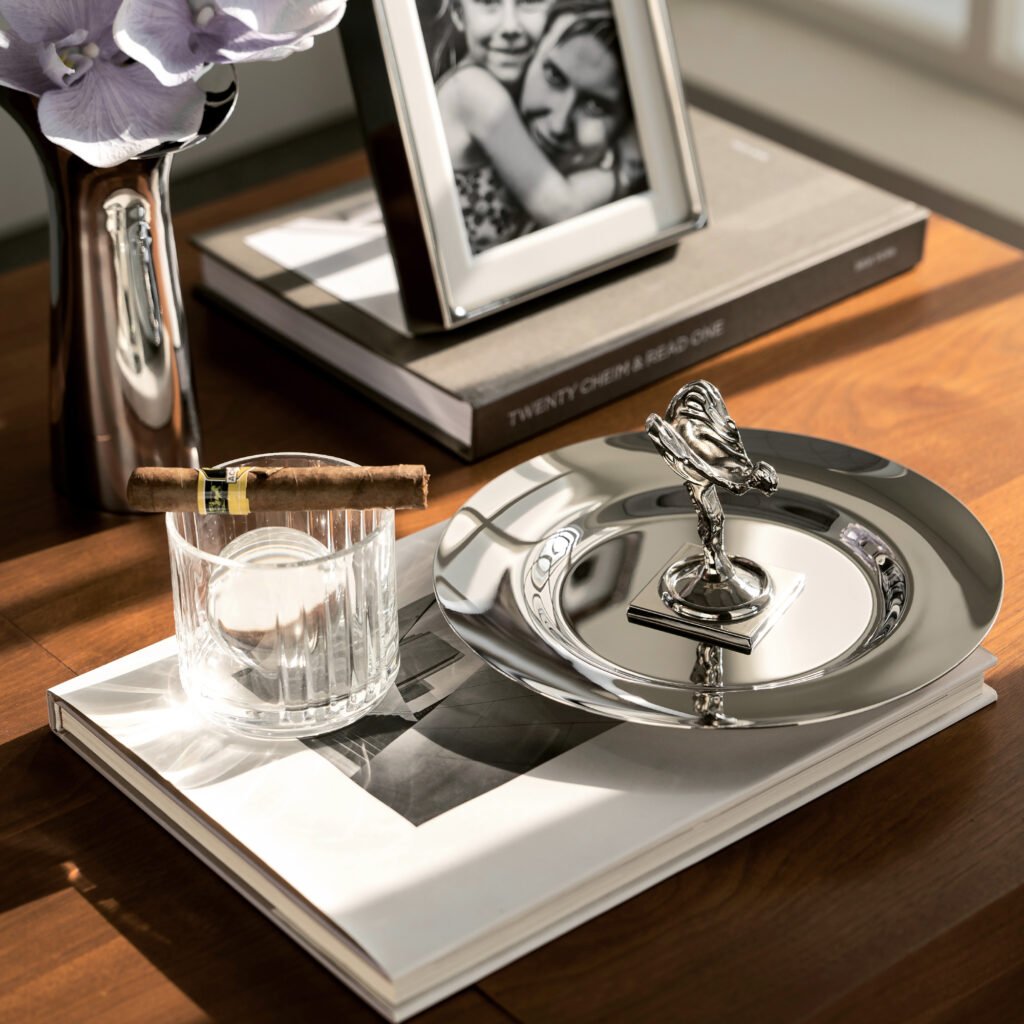 56 5 1 Steel Ultimate Cigar Dish for Rolls-Royce Interiors - Premium Mirror Polished Stainless Steel Smoking Server by Apexerahomelife.