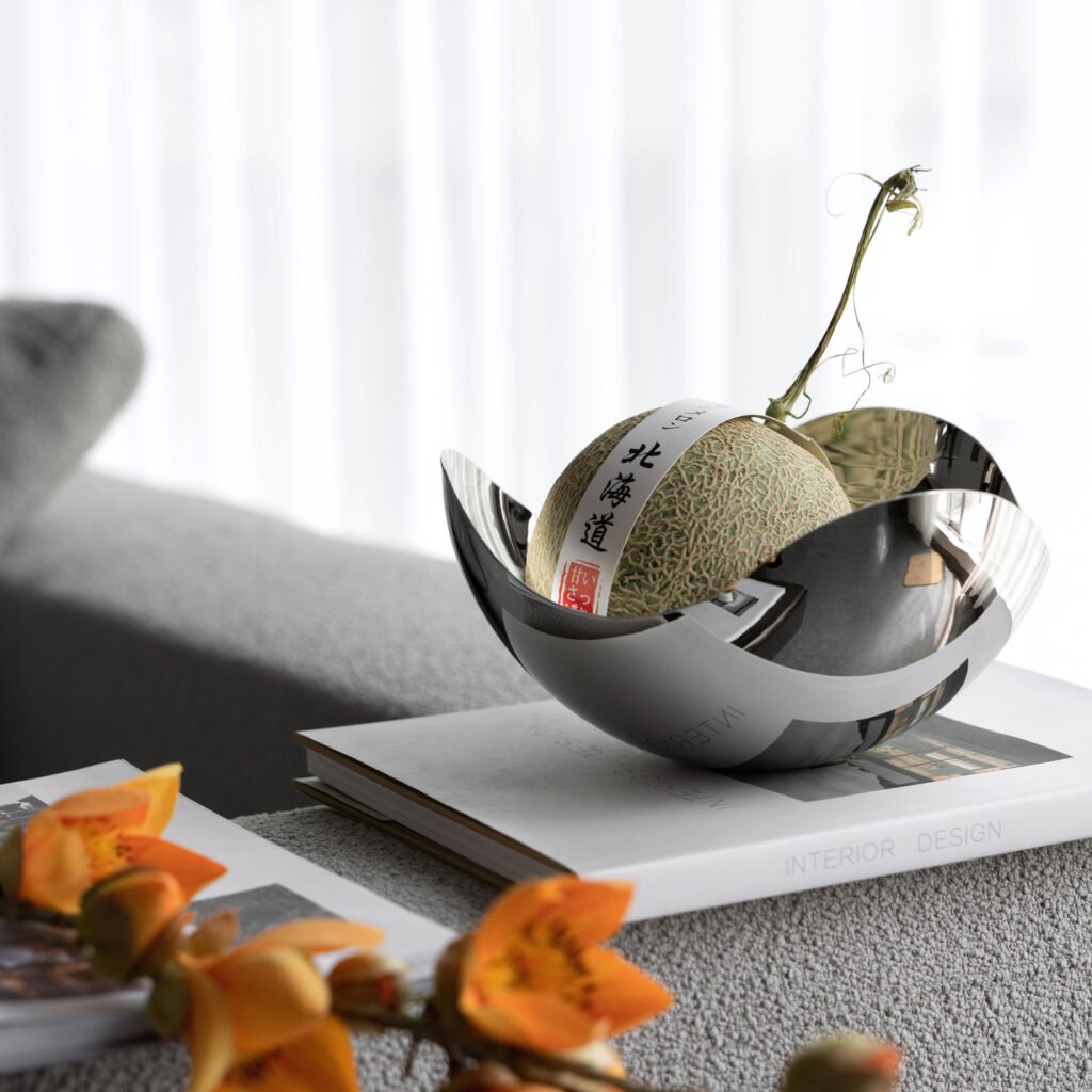 58 3 1 Steel Shallow Platter for Luxury Interiors - Premium Mirror Polished Stainless Steel Fruit Bowl by Apexerahomelife.