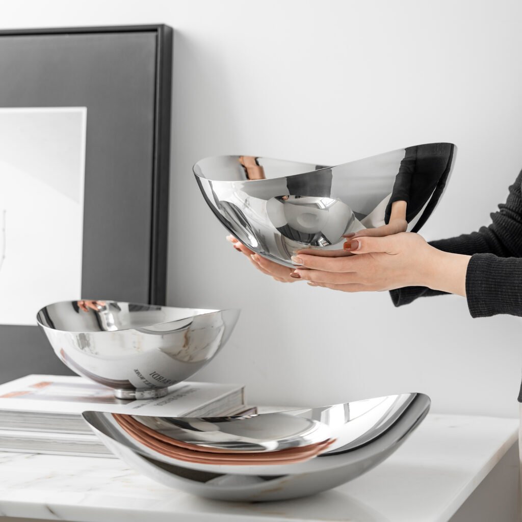 59 6 1 Steel Nested Bowls Set for Luxury Interiors - Premium Mirror Polished Stainless Steel Fruit Dishes by Apexerahomelife.