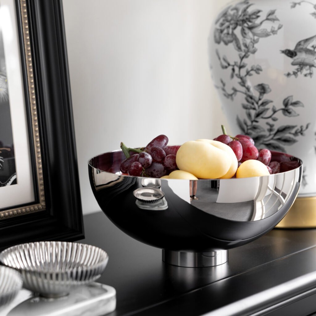 61 1 1 Steel Circular Platter for Luxury Display - Premium Mirror Polished Stainless Steel Fruit Base by Apexerahomelife.