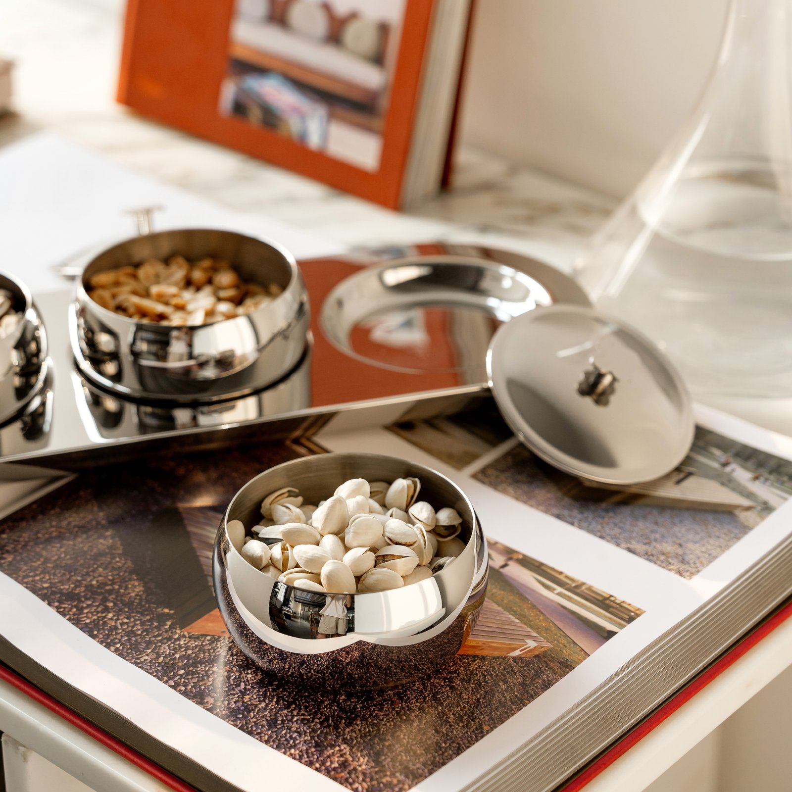 Creative style stainless steel dried fruit plate, light luxury home coffee table, snack bowl, nut plate, fruit plate style home decoration ornaments - Image 8