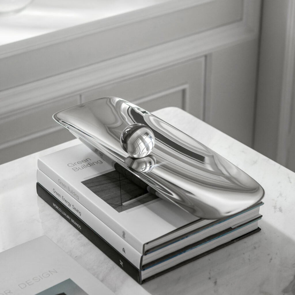 76 1 1 Steel Angled Bowl for Luxury Snacks - Premium Mirror Polished Stainless Steel Slanted Dish by Apexerahomelife.