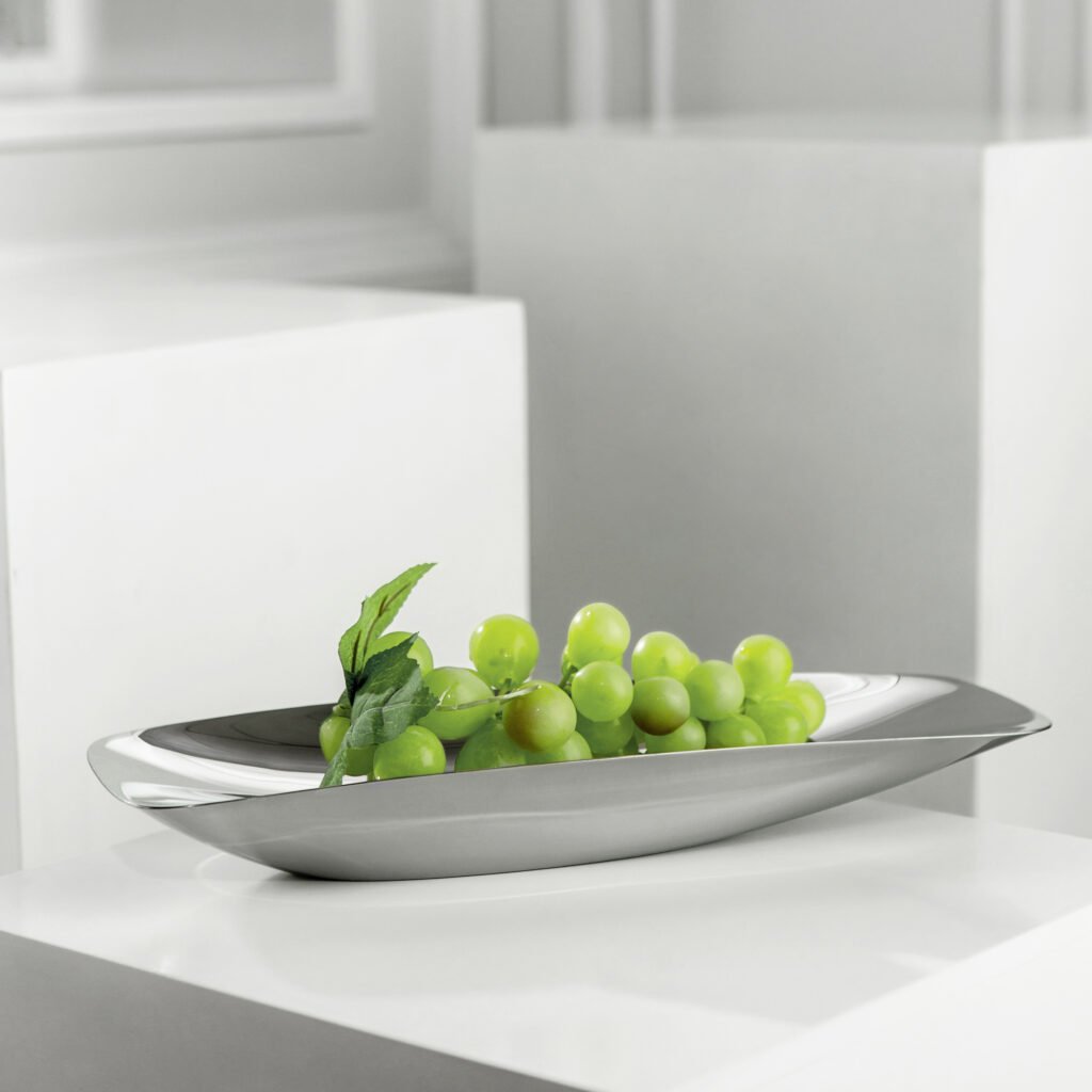 76 6 1 Steel Angled Bowl for Luxury Snacks - Premium Mirror Polished Stainless Steel Slanted Dish by Apexerahomelife.