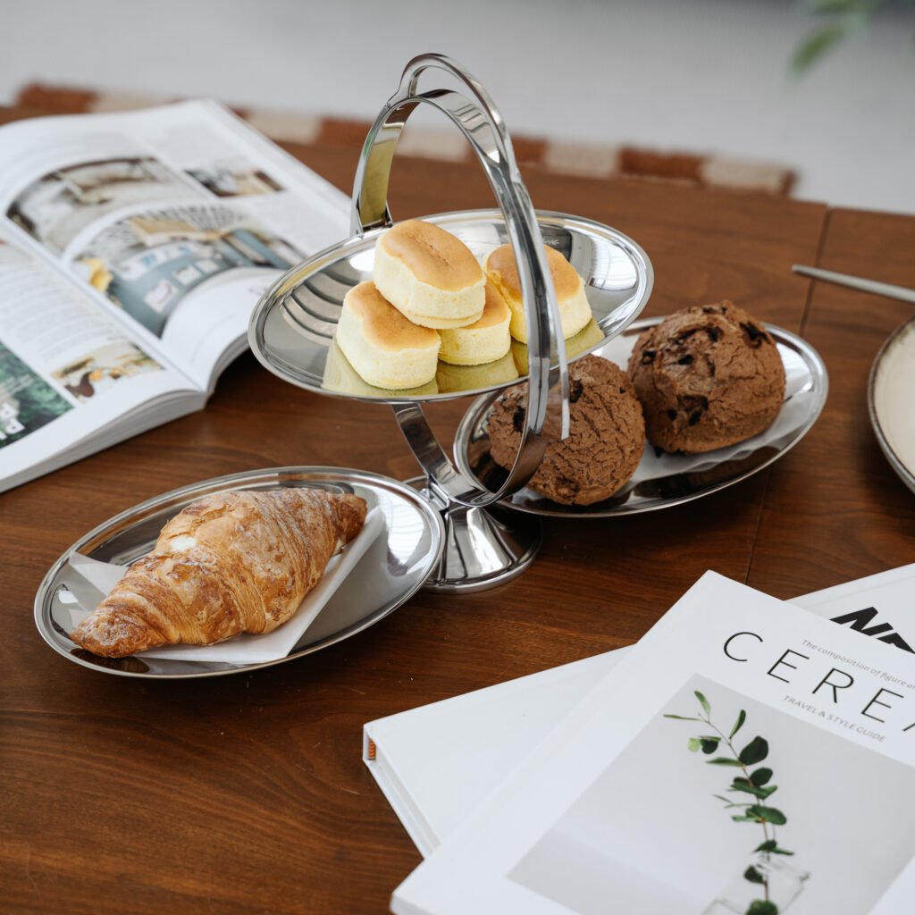 77 1 1 Steel Folding Tier Plate for High Tea - Luxury Mirror Polished Stainless Steel 3-Tier Server by Apexerahomelife.