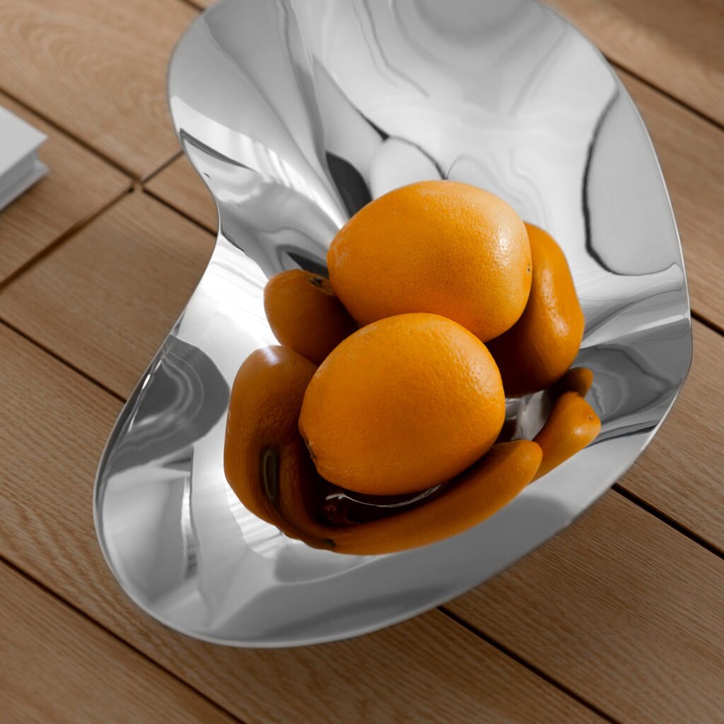 78 4 1 Steel Circular Bowl for Luxury Interiors - Premium Mirror Polished Stainless Steel Fruit Platter by Apexerahomelife.