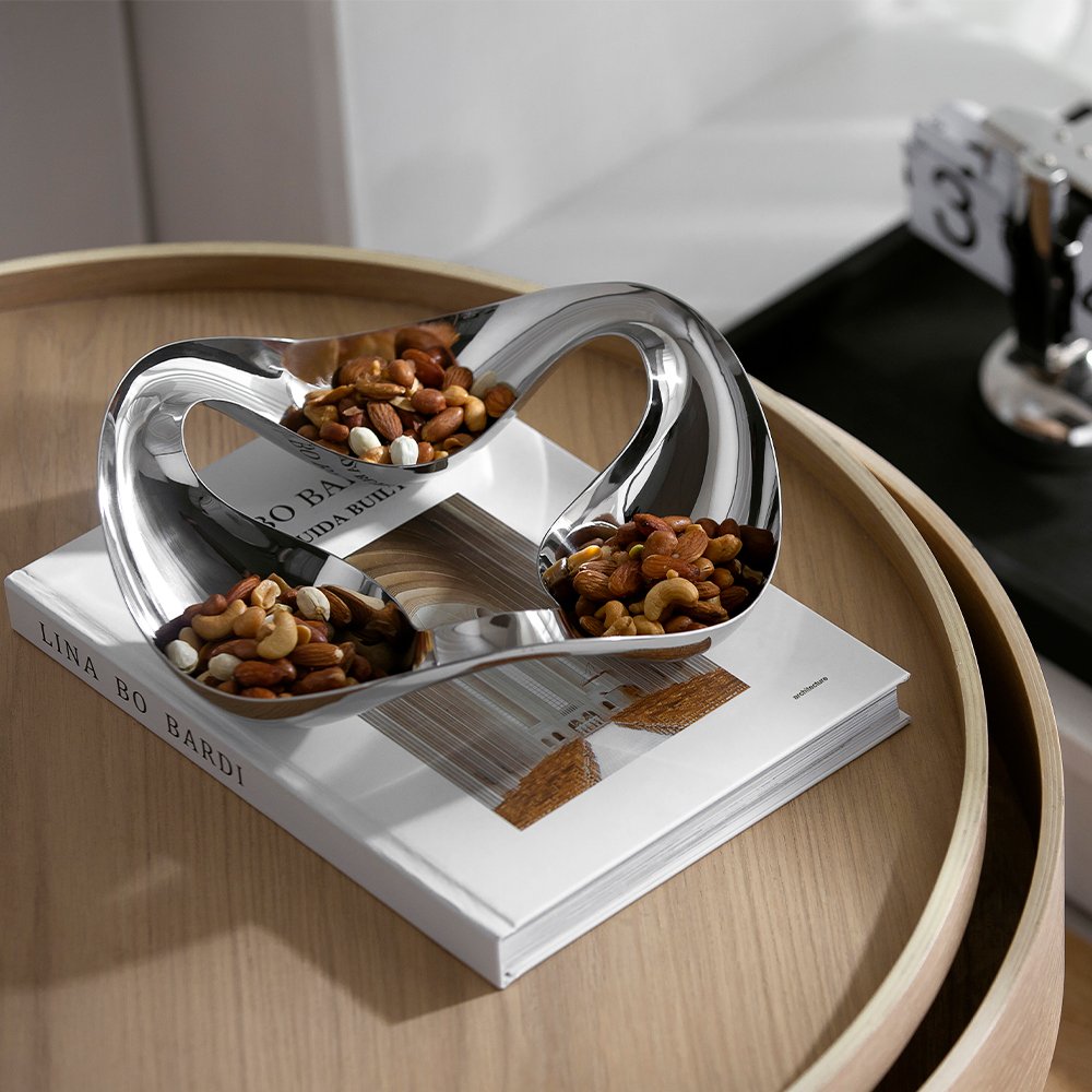 Simple and creative stainless steel irregular-shaped fruit plate, home light luxury European-style dried fruit plate, home living room coffee table, creative fruit basin, candy plate, home decoration ornaments - Image 2