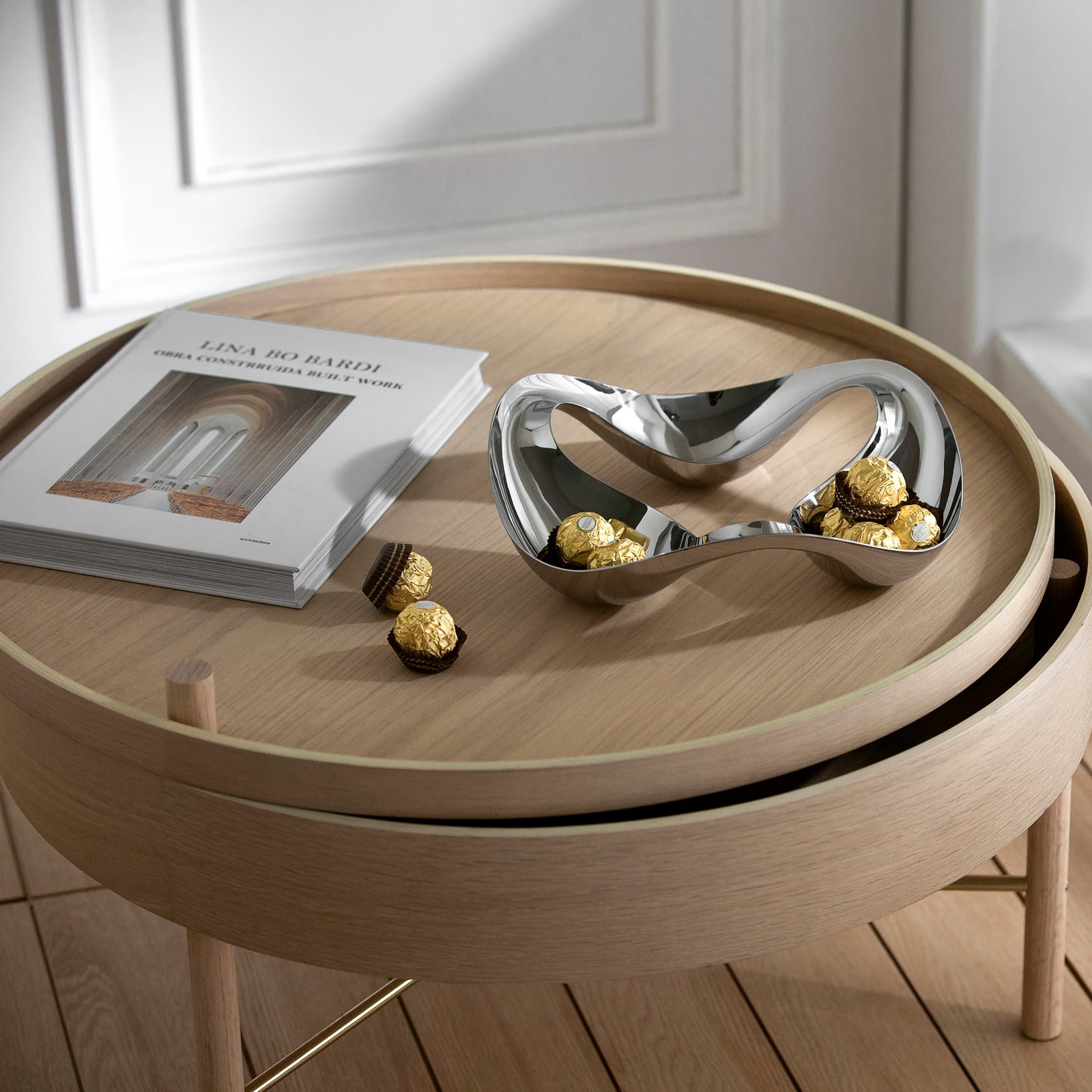 Simple and creative stainless steel irregular-shaped fruit plate, home light luxury European-style dried fruit plate, home living room coffee table, creative fruit basin, candy plate, home decoration ornaments - Image 5