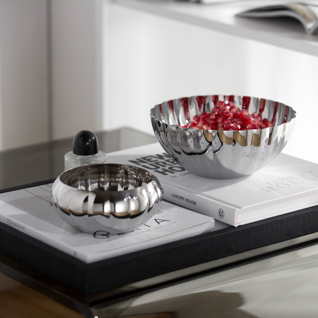 80 3 1 Apexerahomelife Sophisticated Steel Textured Platter Mirror Polished Decorative Tray