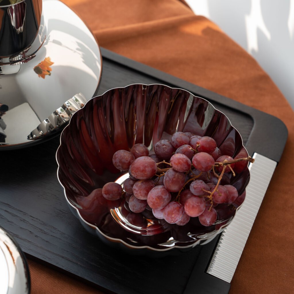 80 6 1 Apexerahomelife Sophisticated Steel Textured Platter Mirror Polished Decorative Tray