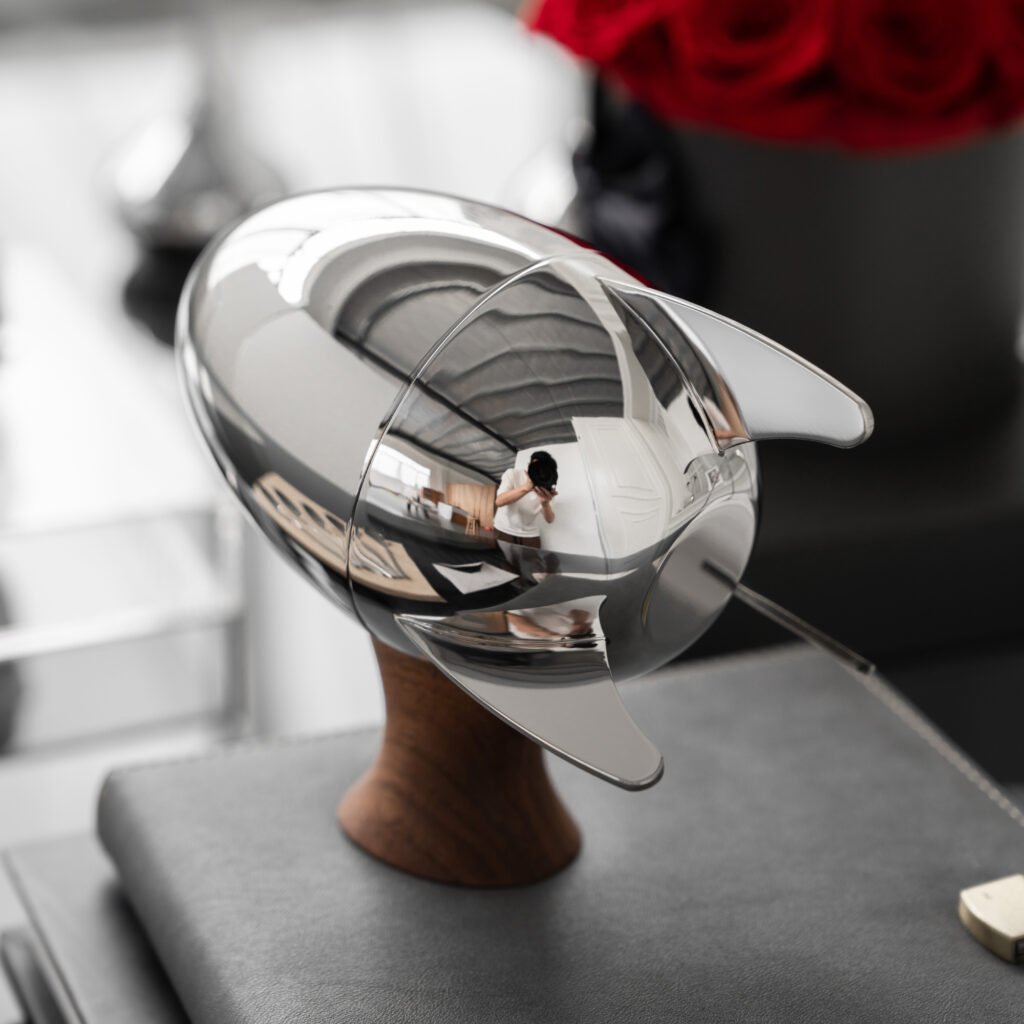 82 7 1 Steel Rocket Tableware Set - Luxury Mirror Polished Stainless Steel Egg Shaped Server by Apexerahomelife.