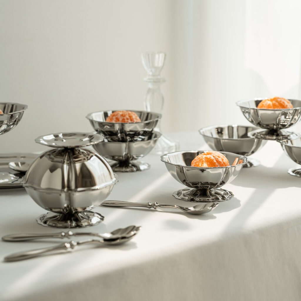 87 2 1 Steel Low Bowl for Gourmet Desserts - Luxury Mirror Polished Stainless Steel Appetizer Dish by Apexerahomelife.