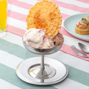 Stainless steel creative shaped afternoon tea ice cream cup, light luxury pudding cup, dessert cup, hotel, home and household cocktail cup